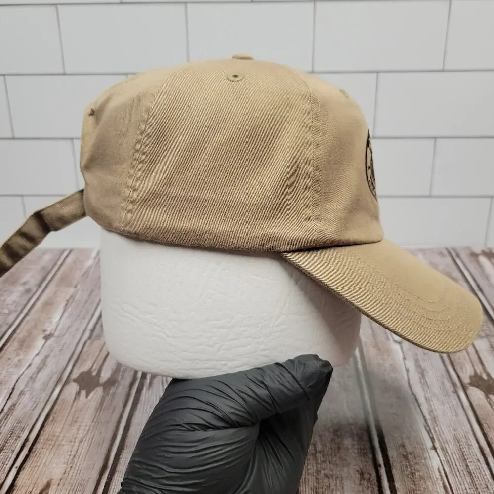 Duluth Trading Co Logo Hat XL/XXL Tan Cotton Strapback Dad Cap Outdoor Bear